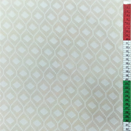 Clip Jacquard Dyed Fabric(Diamond, White)