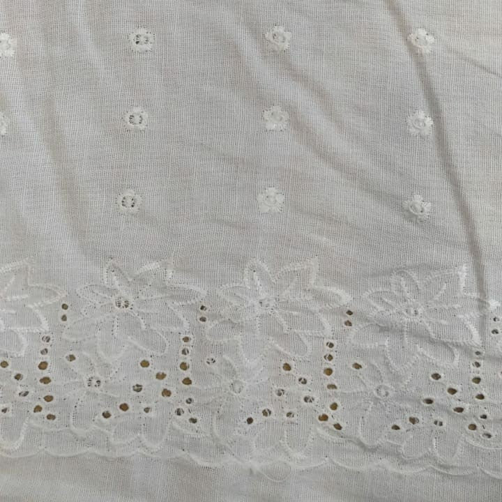 White Cotton Schiffli Embroidery#61