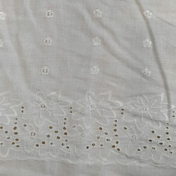 White Cotton Schiffli Embroidery#61