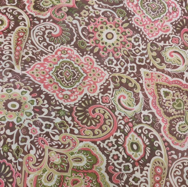 Bohemian Print On Silk Chiffon-SCPS121