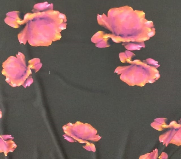Bloom And Grace Print On Snake Crepe-SCPS2