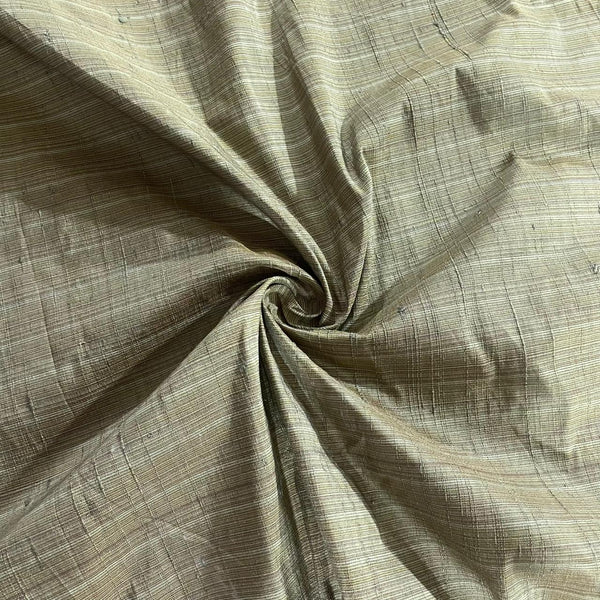 Raw Silk Dupion-Olive-Stripes