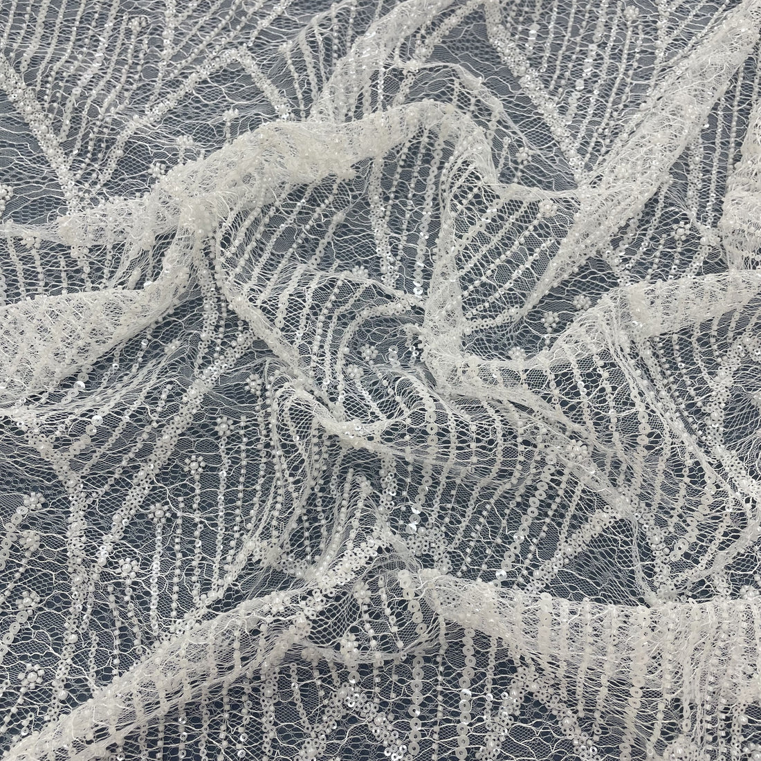 Starlight Beaded Lace Fabric