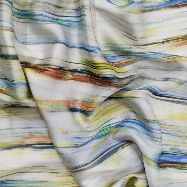 Wave Artwork Print On Korean Satin-KSPB95