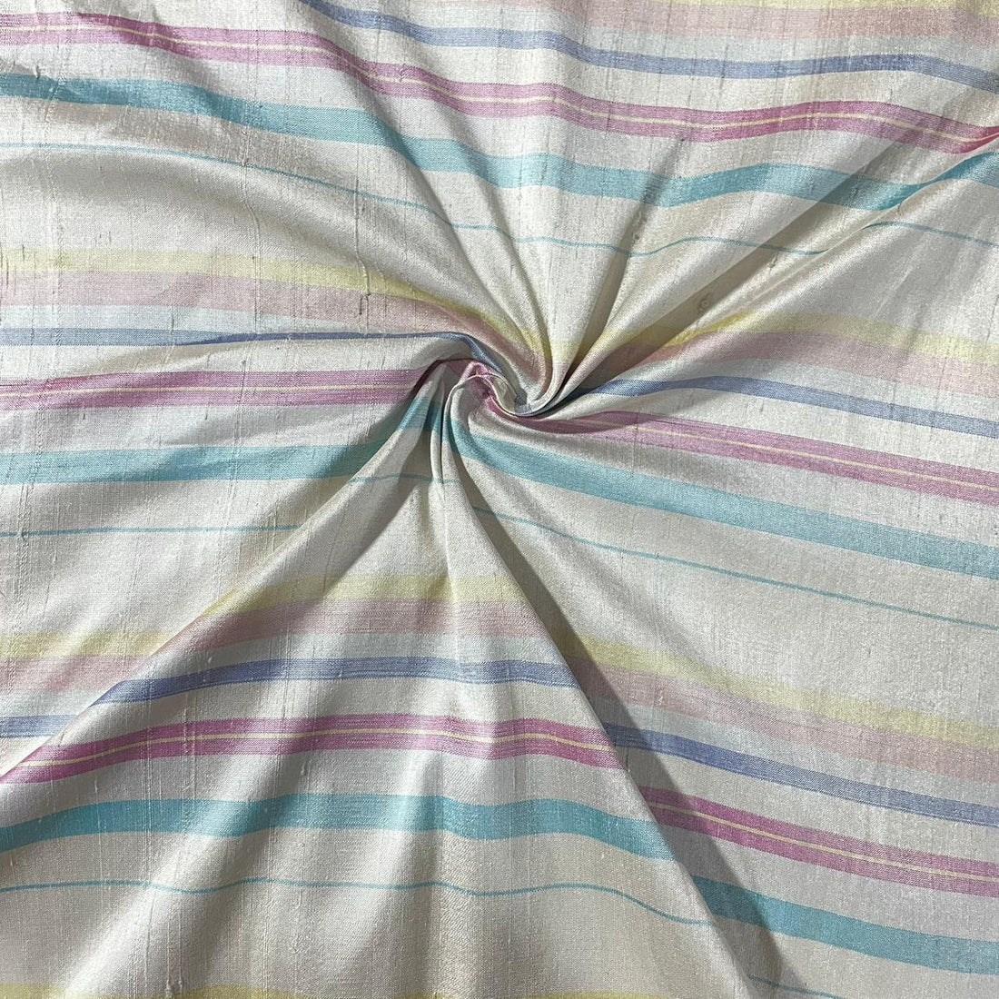 Raw Silk Dupion Multicolor-Stripes