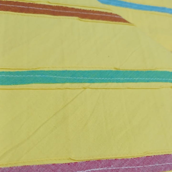 Cotton Yellow Base Frill Fabric