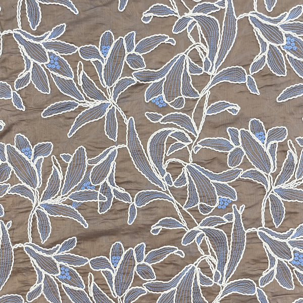 Tropical Corded Embroidered Fabric