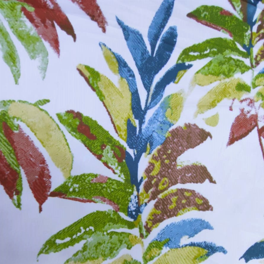 Leaf Print On Korean Satin-KSPS66