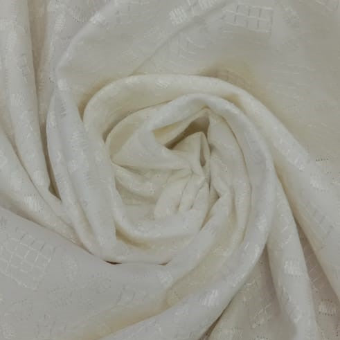 White Cotton Schiffli Embroidery#46