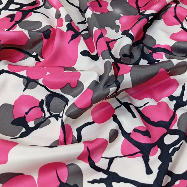 Paint Splash Print On Dutchess Satin-DSPS9