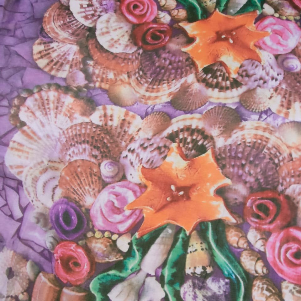 Mesmerising Underwater Print On Silk Chiffon -SCPS248