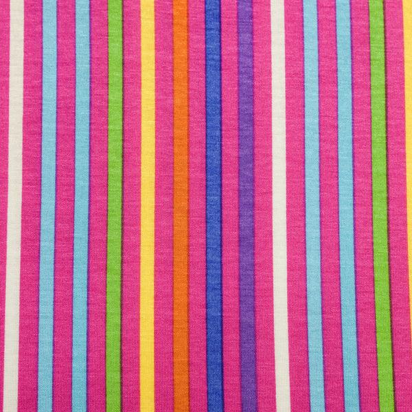 Stripes (Rainbow) Print On Viscose Knitted VKPS13