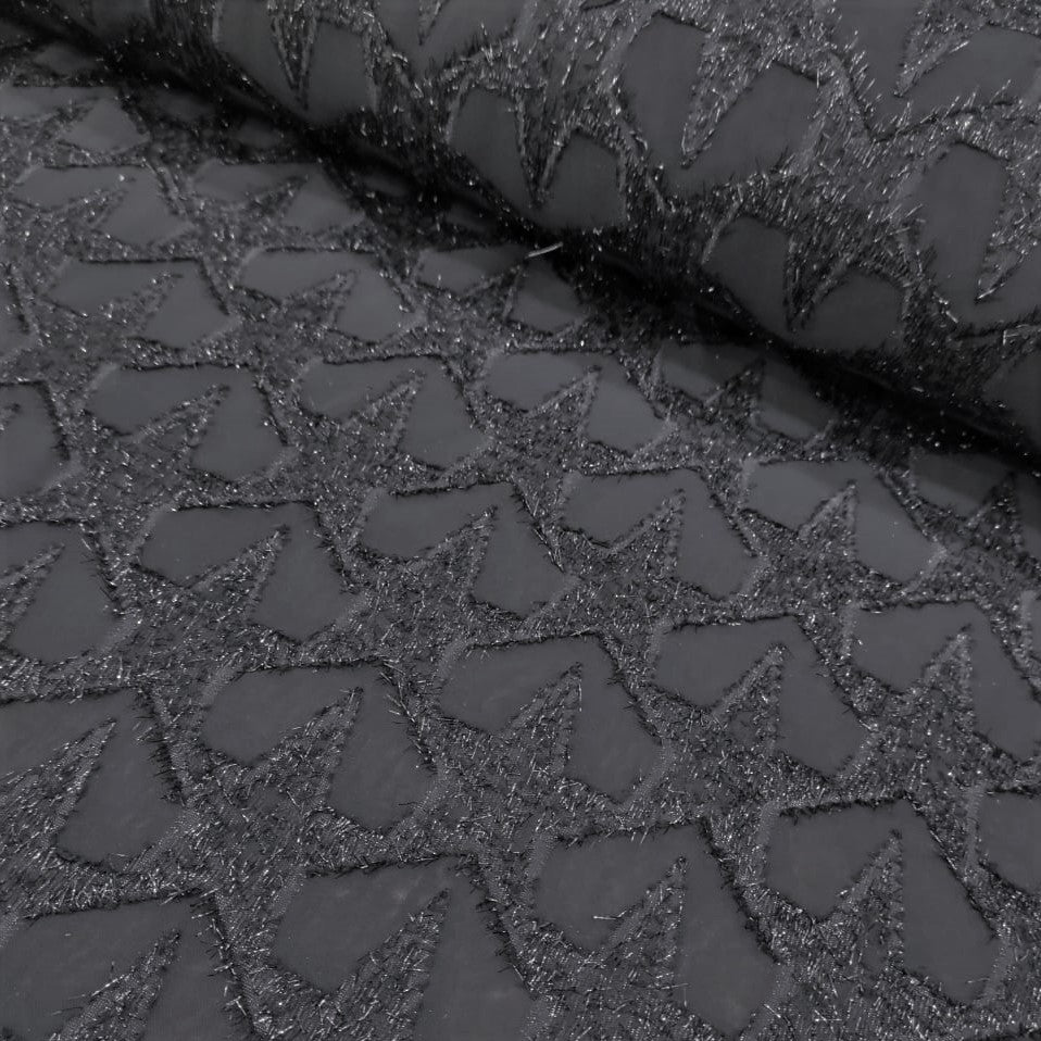 Metallic Jacquard (Star) Dyed Fabric