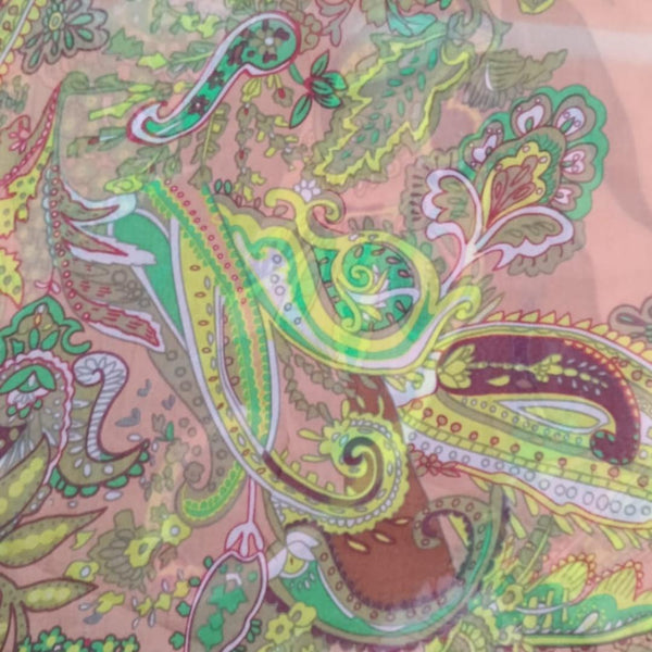 Big Paisley Print On Crush Silk Chiffon-CSCP02