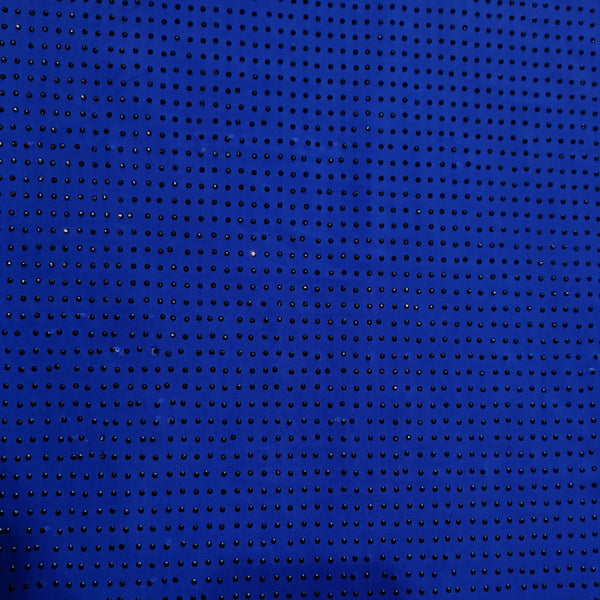 Blue Black Rhinestone Fabric