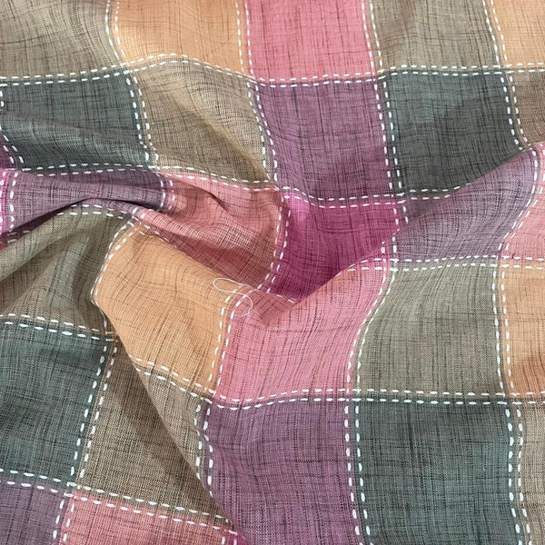 Cotton Multicolor Check Fabric OSCP553
