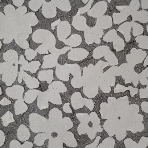 White Cotton Flower Aplie Net Laces Dyed Fabric WLCS02