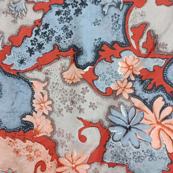 Abstract Cloud Print On Silk Habutai 44 Inch SHPS02