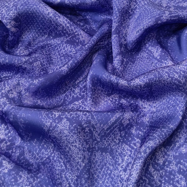 Purple Snake Skin Print On Korean Satin KSPL54