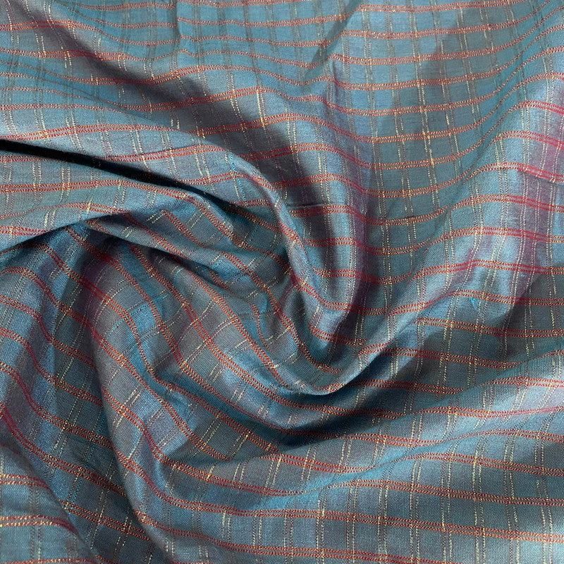 Cotton Lurex Check Fabric OSCP631