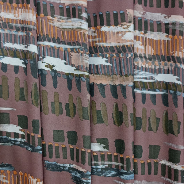 Red Texture Print On Royal Georgette RGPB113
