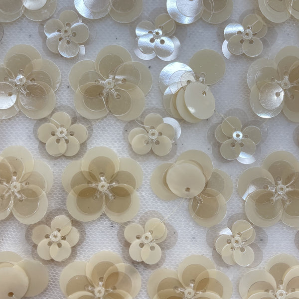 3D Applique Floral Sequins