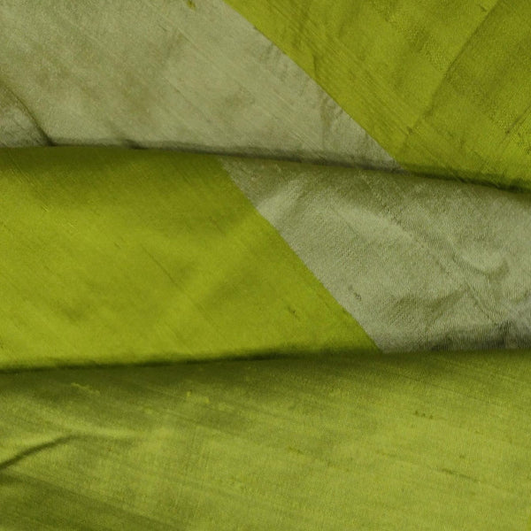 Dupion Silk -Yellow & Green-Stripes