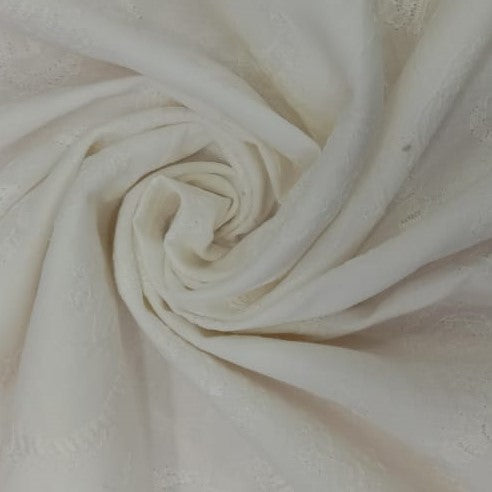 White Cotton Schiffli Embroidery#43
