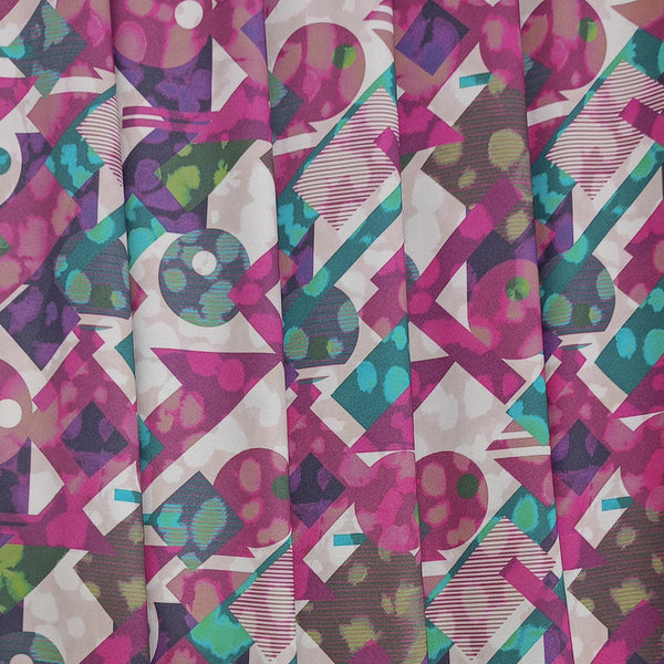 Disco Look Print On Royal Georgette RGPB48