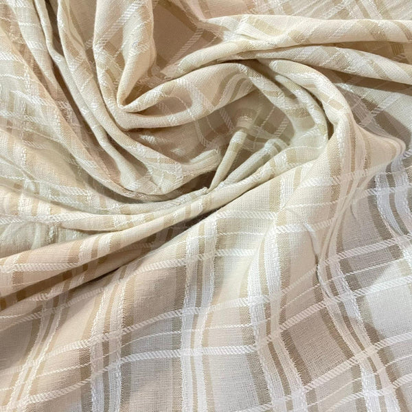 Cotton Linen Check Fabric OSCP300