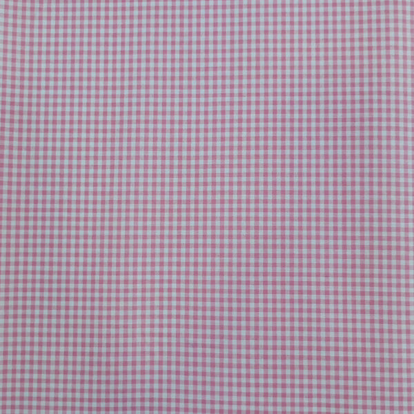 Cotton Pink & White Check Y/D Fabric CCYD23