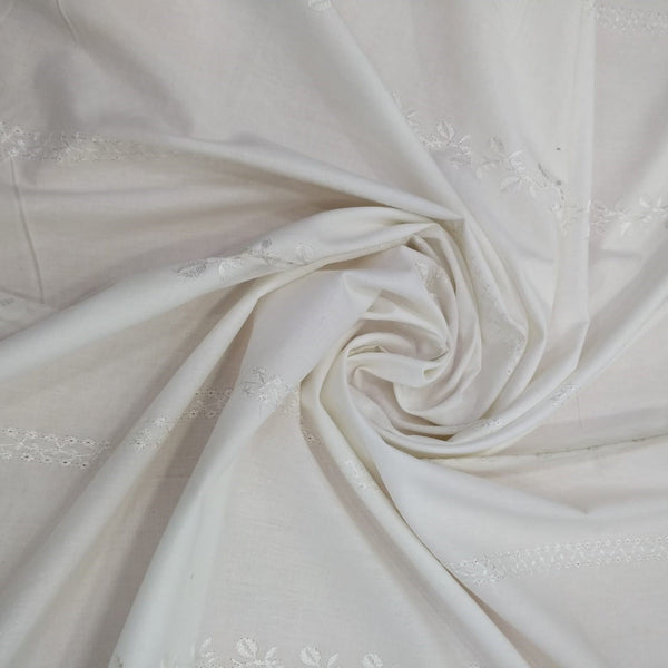 White Cotton Schiffli Embroidery#26