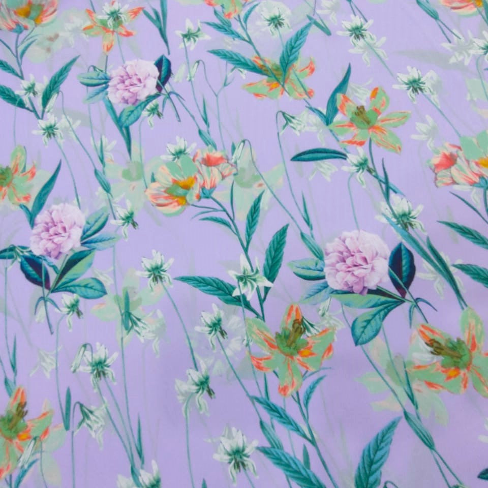 Tropical Galore Print On Royal Georgette RGPS19