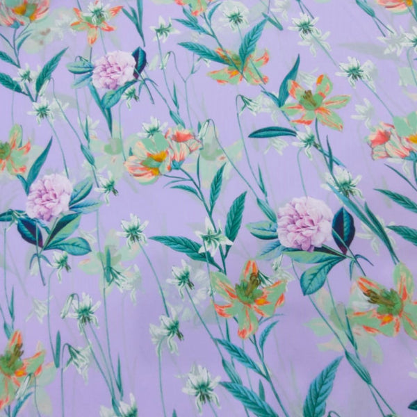 Tropical Galore Print On Royal Georgette RGPS19