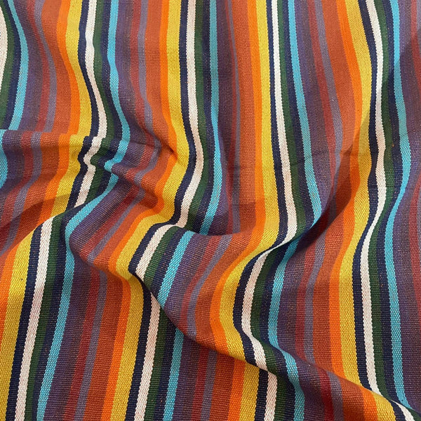 Cotton Multicolor Stripe Fabric OSCP494