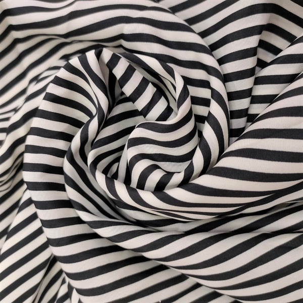 Bengal Stripes Print On Sandwash Crepe SCPS03