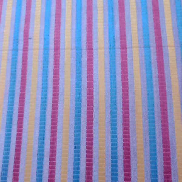 Matka Silk Cotton Stripes Dyed Fabric MSCS04