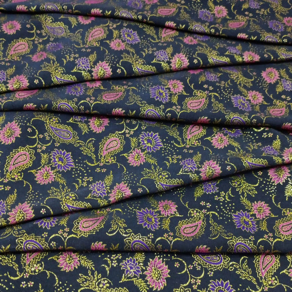 Florish Print On Chinese Jacquard CJPA03