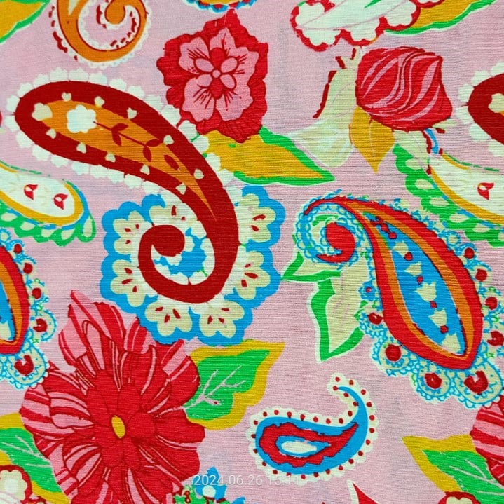 Multi Colour Paisley Flower Parsi Boski Print PBPS54