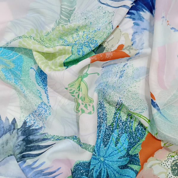Calla Lily Print On Royal Georgette RGPL60
