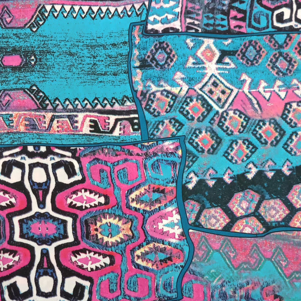 Fussia Bohemian Print On Korean Satin-KSPS07