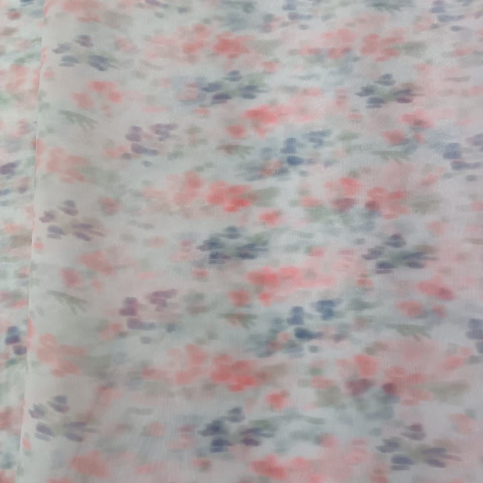 Mini Flower Print On Organza ORPA71