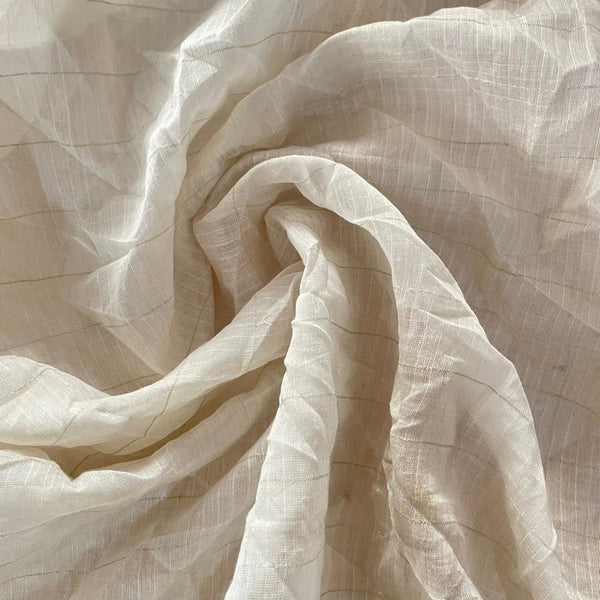 Silk Chanderi Lurex Stripe Fabric OSCP228