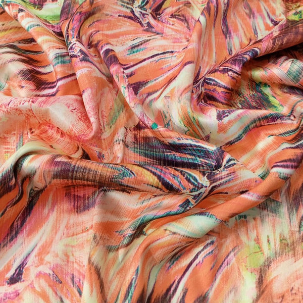 Abstract Print On Dutchess Satin DSPS2