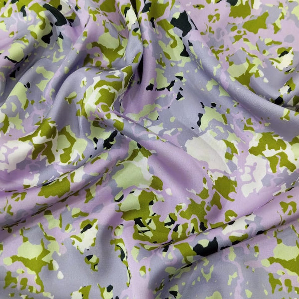 Leaf In Pond Print On Korean Satin KSPB62