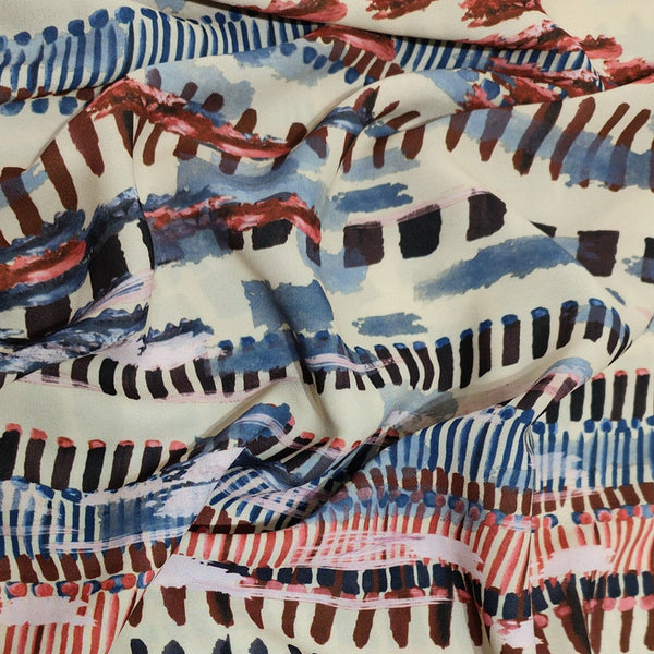 Animal Cream Base Print On Royal Georgette RGPB114