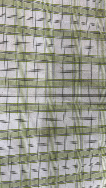 Cotton Green Check Yarn Dyed Fabric SFDS94