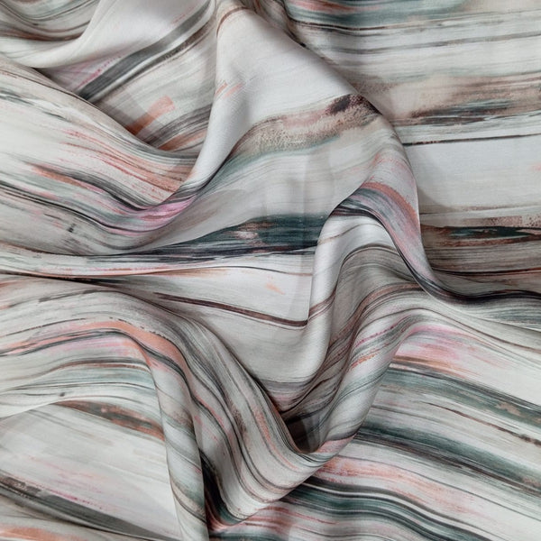 Wave Artwork Print On Korean Satin KSPB96