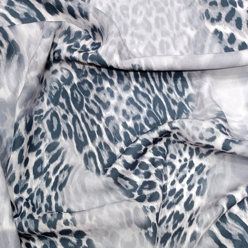 Zebra Leopard Print On Royal Georgette  RGPS33