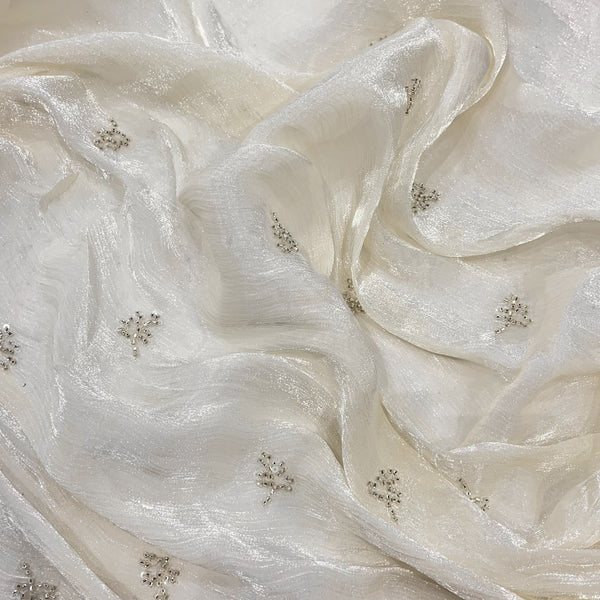 Floral Beaded Organza